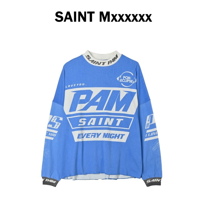 Saint Morta PAM Blue Graphic Long-Sleeve T-Shirt view