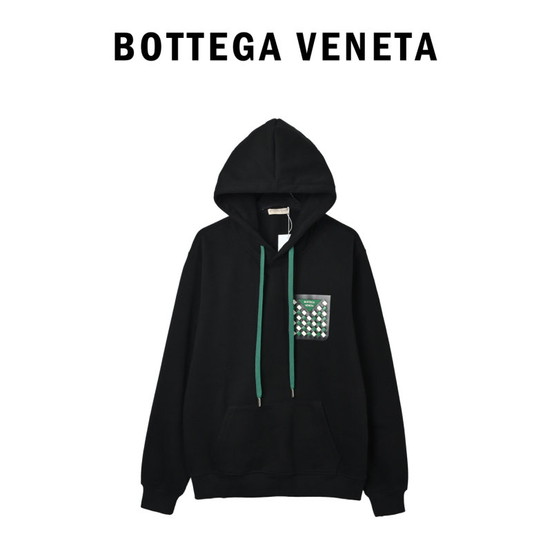 Gucci Black Hoodie with Green Diamond GG Pocket Print view