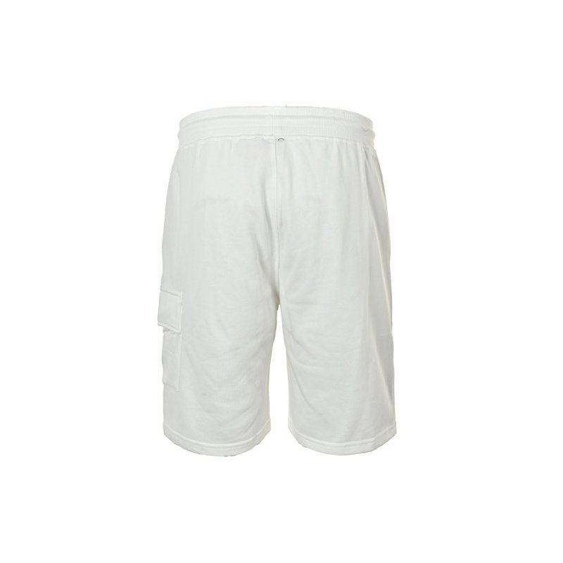 White Cargo Shorts with Drawstring and Pocket Detail view
