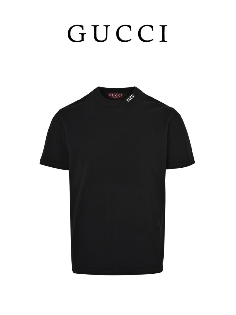 Gucci Black Logo Crewneck T-Shirt view
