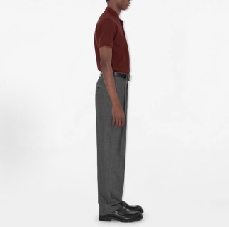 Burberry Embroidered Polo Shirt Burgundy view 6