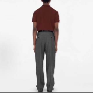 Burberry Embroidered Polo Shirt Burgundy view 7
