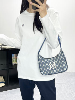 MLB NY Monogram Underarm Shoulder Bag Navy White view 7