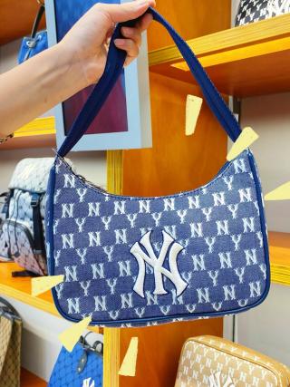 MLB NY Monogram Underarm Shoulder Bag Navy White view 9