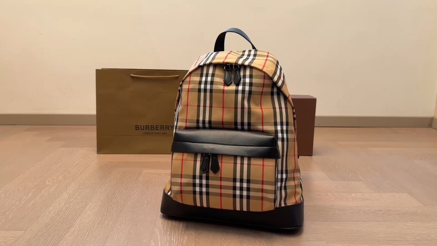 Burberry Vintage Check Backpack Black
