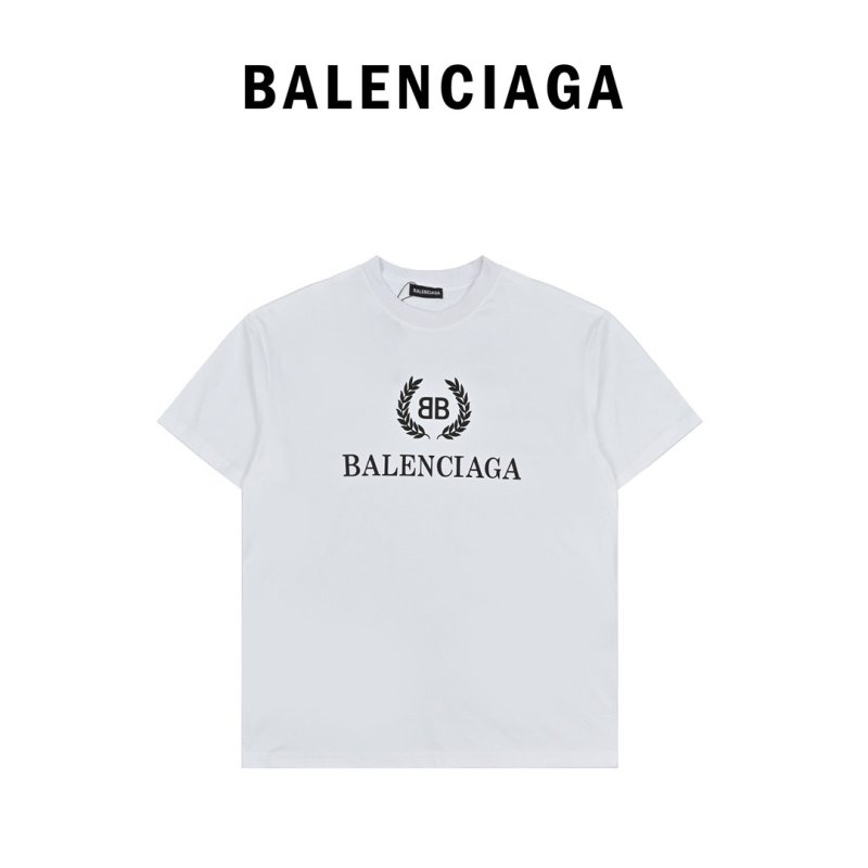 Balenciaga Crest Logo White T-Shirt view