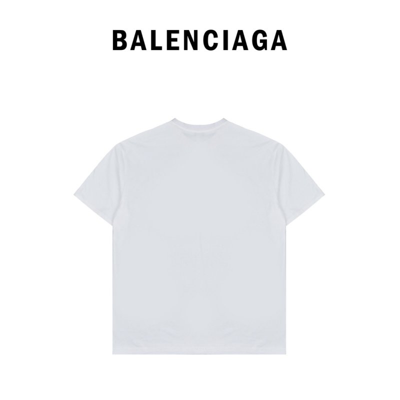Balenciaga Crest Logo White T-Shirt view