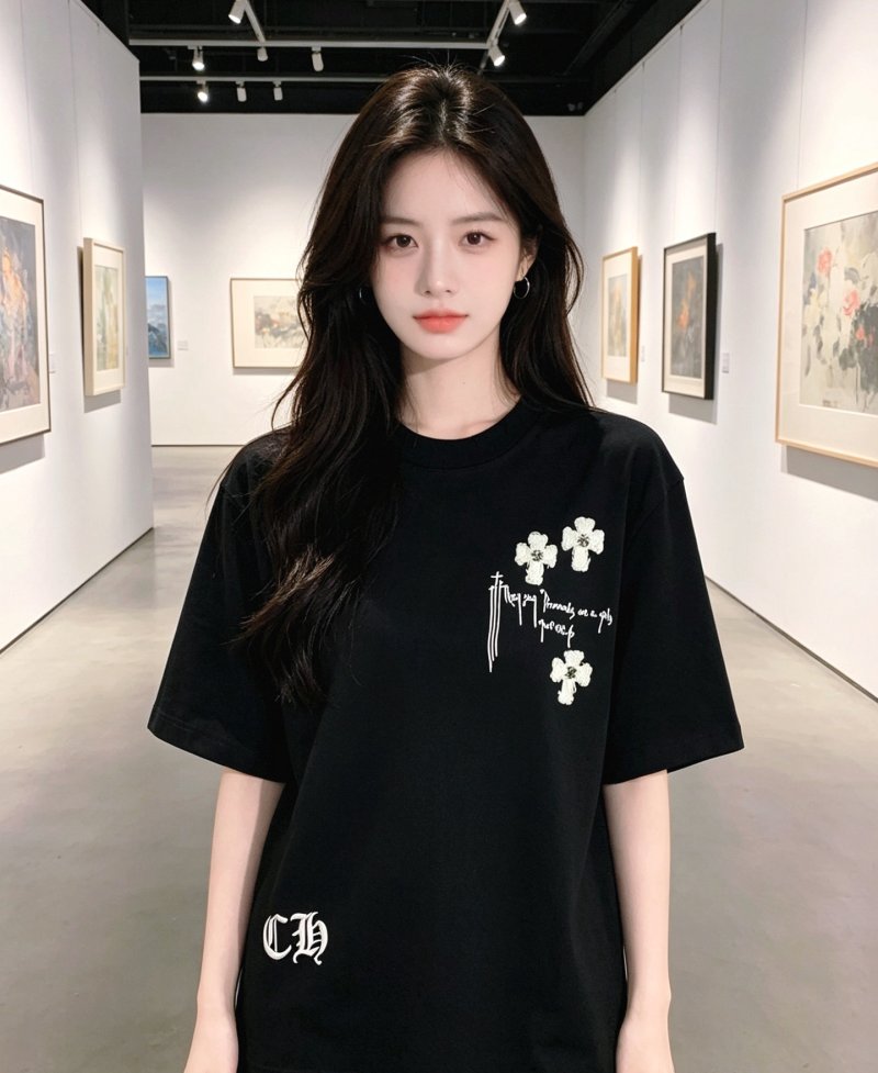 Chrome Hearts Black Cross Graphic T-Shirt