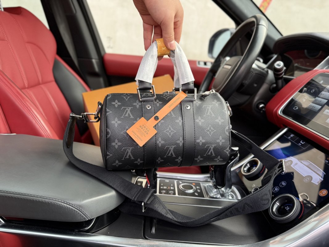 Louis Vuitton Keepall 25 Monogram Black Duffle Bag view