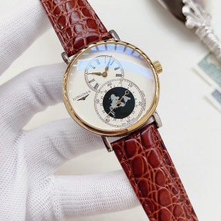 Longines Master Collection Moon Phase Gold Red Leather Watch