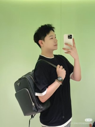 Essentials Black T-Shirt with Contrast Trim view 6