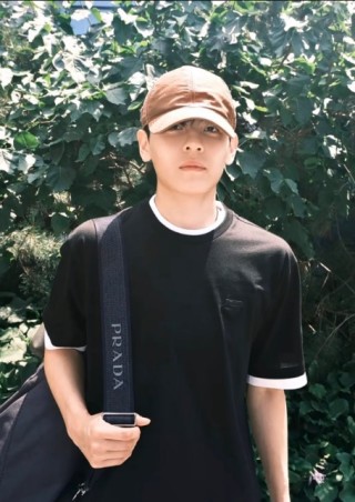 Essentials Black T-Shirt with Contrast Trim view 8