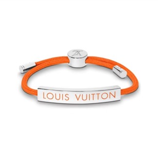 Louis Vuitton Orange Leather Rope Bracelet