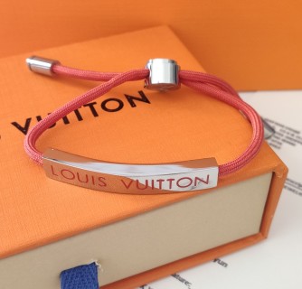 Louis Vuitton Orange Leather Rope Bracelet view 2