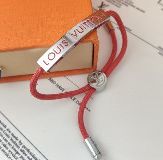 Louis Vuitton Orange Leather Rope Bracelet view 4