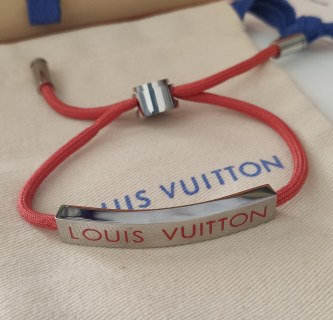 Louis Vuitton Orange Leather Rope Bracelet view 5