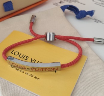 Louis Vuitton Orange Leather Rope Bracelet view 6