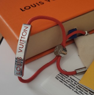 Louis Vuitton Orange Leather Rope Bracelet view 7