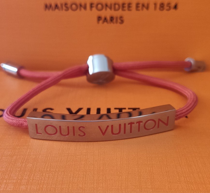 Louis Vuitton Orange Leather Rope Bracelet view