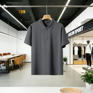 Kolon Sport Half-Zip Short Sleeve Polo - Dark Grey