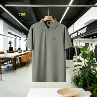 Kolon Sport Half-Zip Short Sleeve Polo - Dark Grey view 3