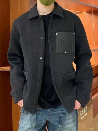Stone Island Charcoal Grey Overshirt Jacket with Woven Pocket