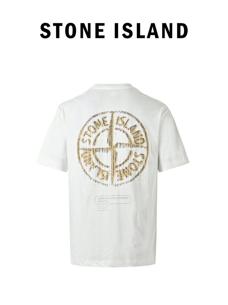 Stone Island Compass Logo White T-Shirt view