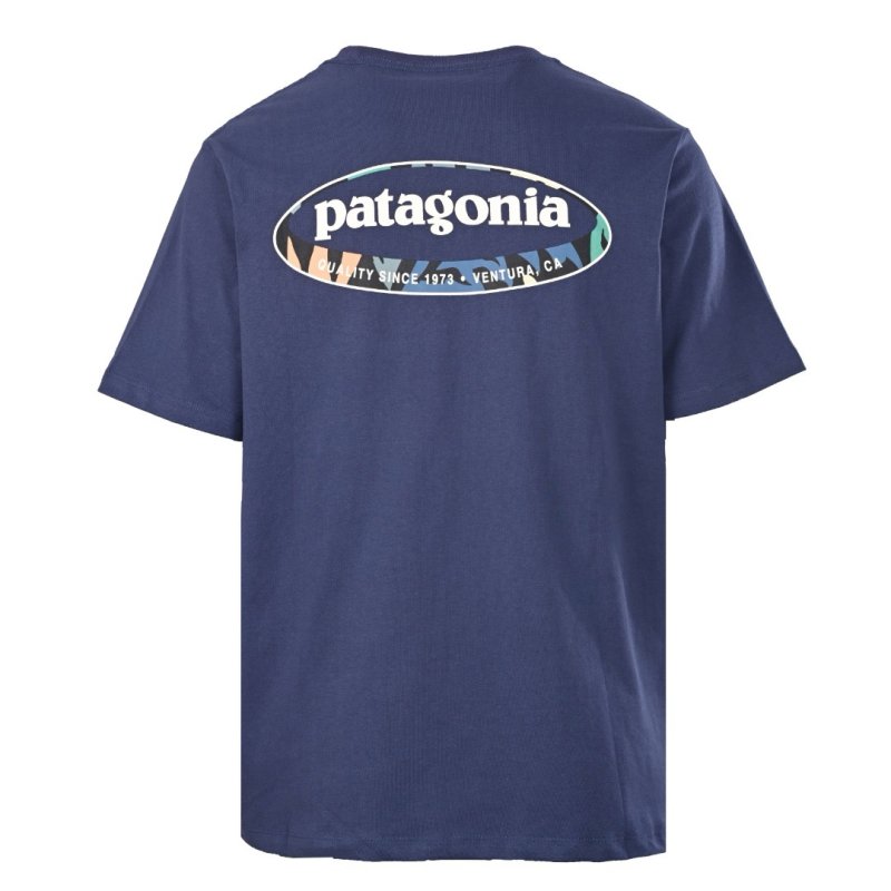 Patagonia Navy Oval Logo Short Sleeve T-Shirt view