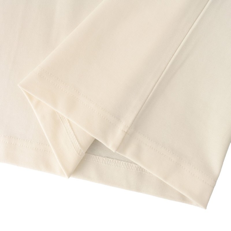 White Short Sleeve T-Shirt with Brown Pocket Detail view