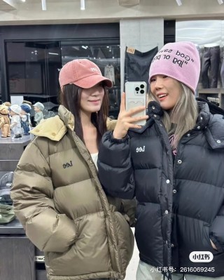Black Oversized Puffer Down Jacket view 6