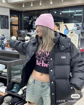 Black Oversized Puffer Down Jacket view 7