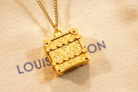 Louis Vuitton Trunk Locket Gold Chain Necklace view 8