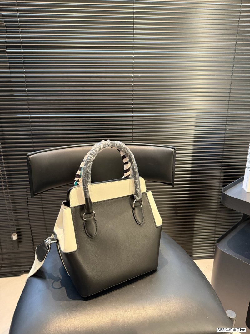 Hermès Milk Box Bag Black & Cream Panda Color Block view