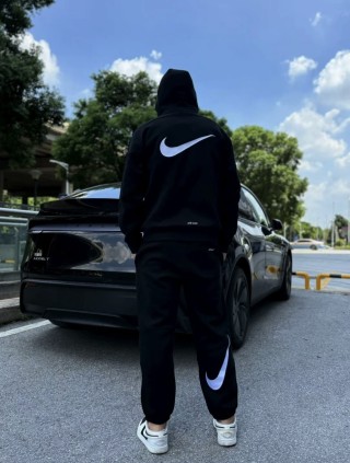 Nike Swoosh Black Windbreaker Jacket