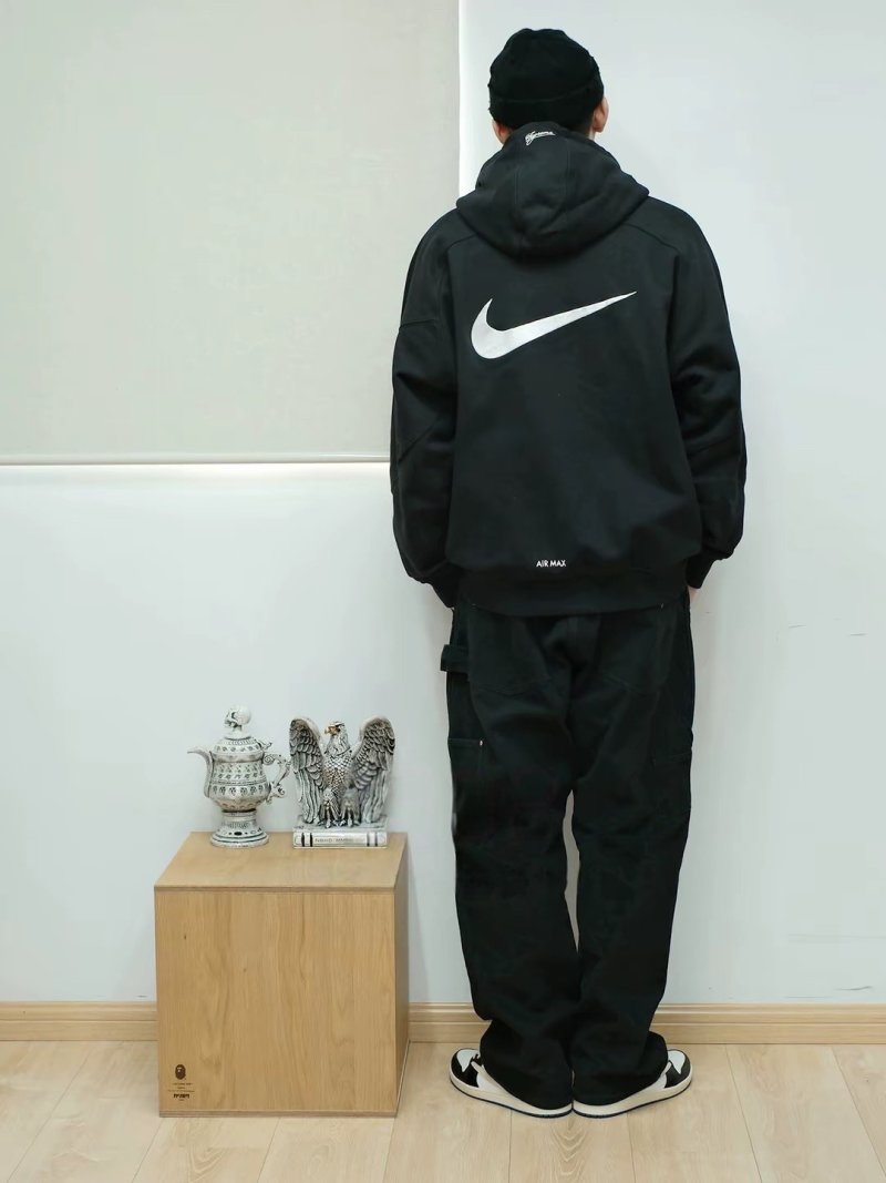 Nike Swoosh Black Windbreaker Jacket view
