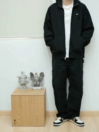 Nike Swoosh Black Windbreaker Jacket view 9