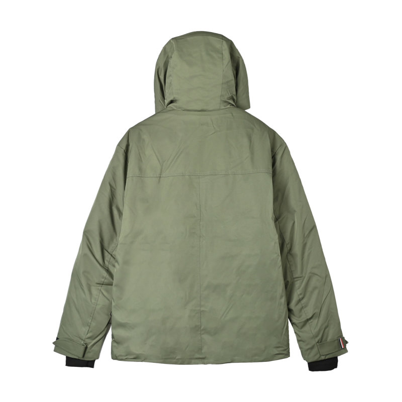 Sage Green Quilted Down Jacket with Hood view
