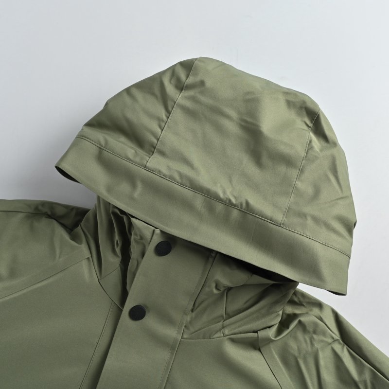 Sage Green Quilted Down Jacket with Hood view