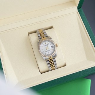 Rolex Datejust 31mm Diamond Bezel Two-Tone Watch view 2