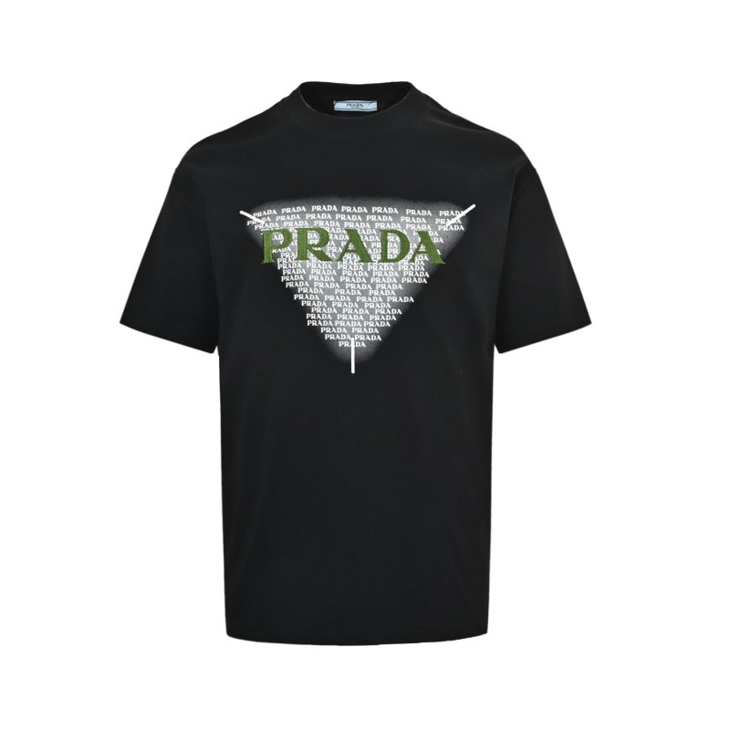 Prada Black Logo Graphic T-Shirt view