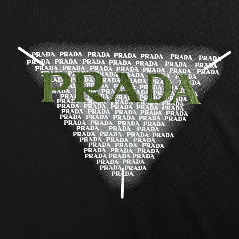 Prada Black Logo Graphic T-Shirt view