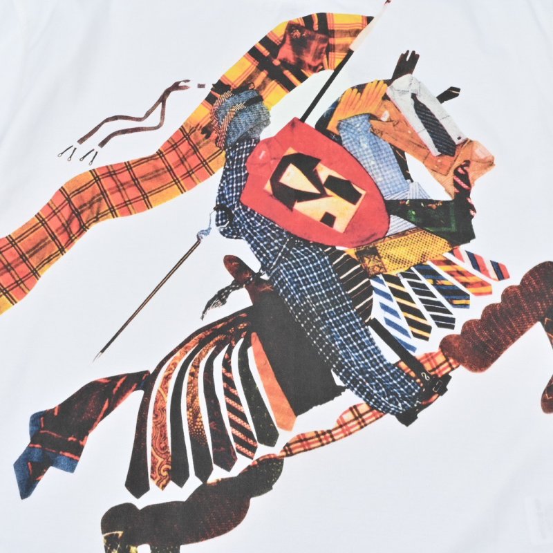 White Graphic Print Short Sleeve T-Shirt with Artistic Illustration view