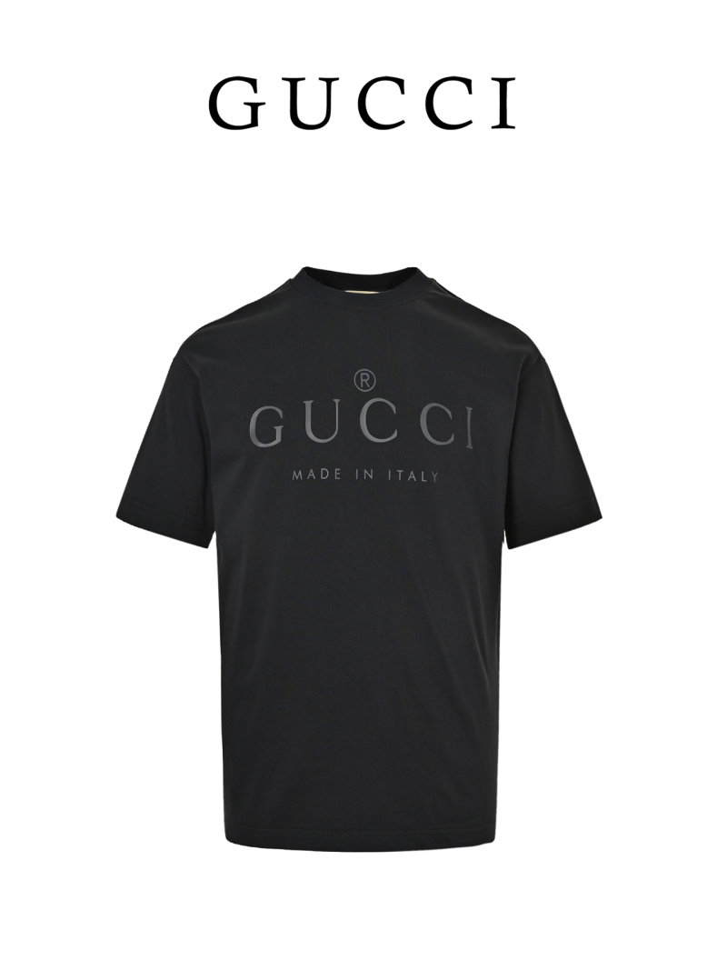 Gucci Black Logo Print Short Sleeve T-Shirt view
