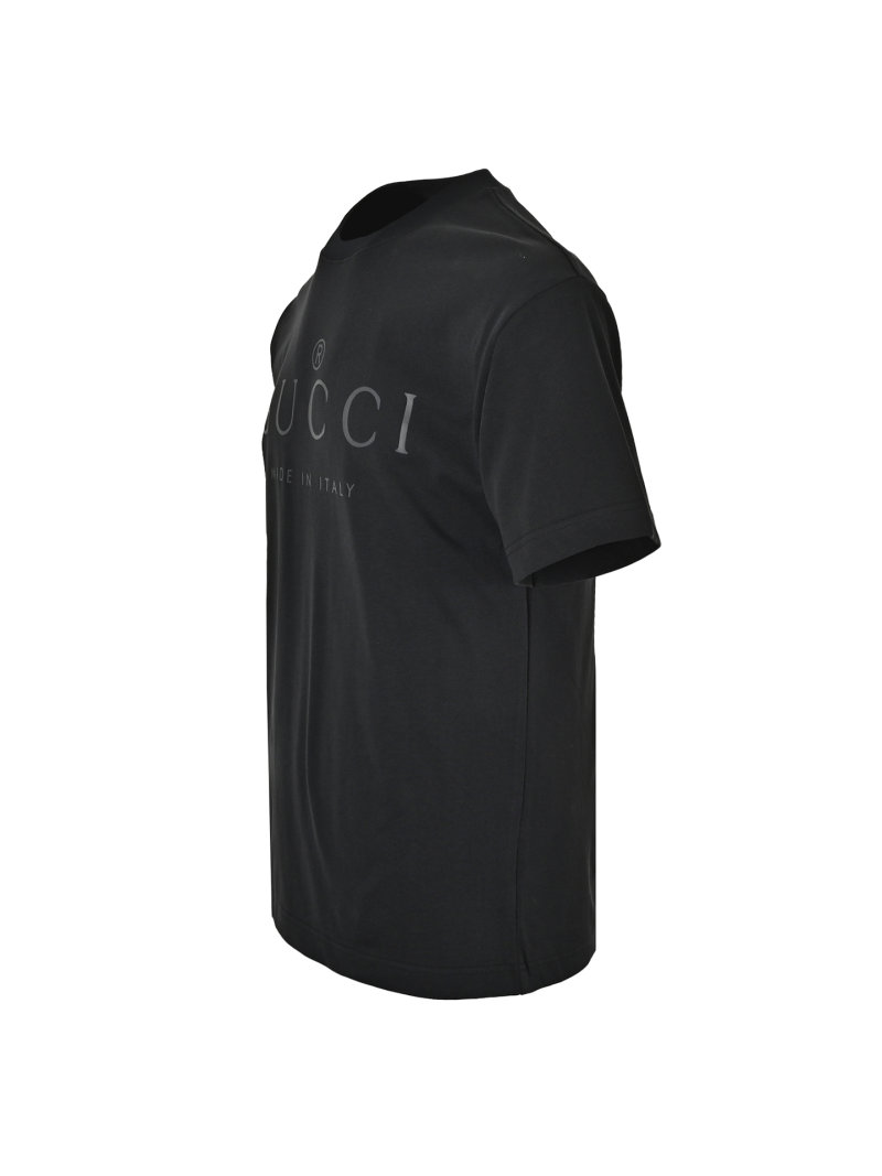 Gucci Black Logo Print Short Sleeve T-Shirt view
