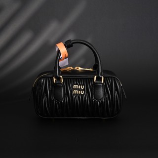 Miu Miu Bowling Bag Black Quilted
