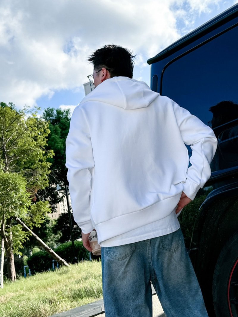 Prada White Zip Hoodie Jacket view