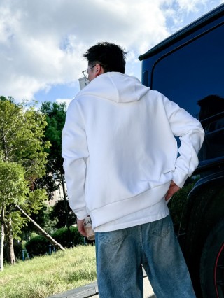 Prada White Zip Hoodie Jacket view 7
