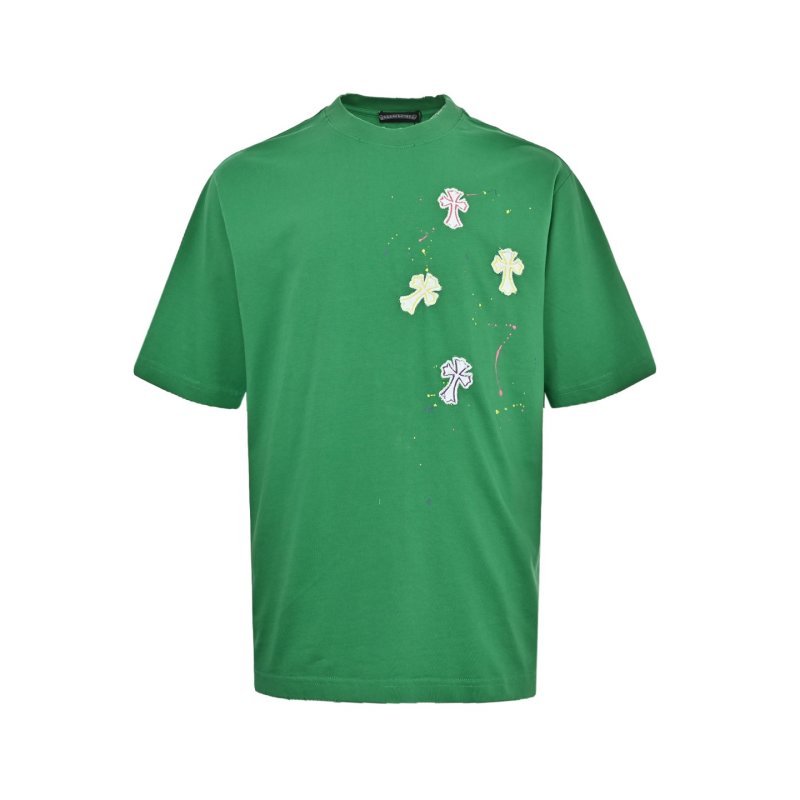 Chrome Hearts Green Cross Print Short Sleeve T-Shirt view