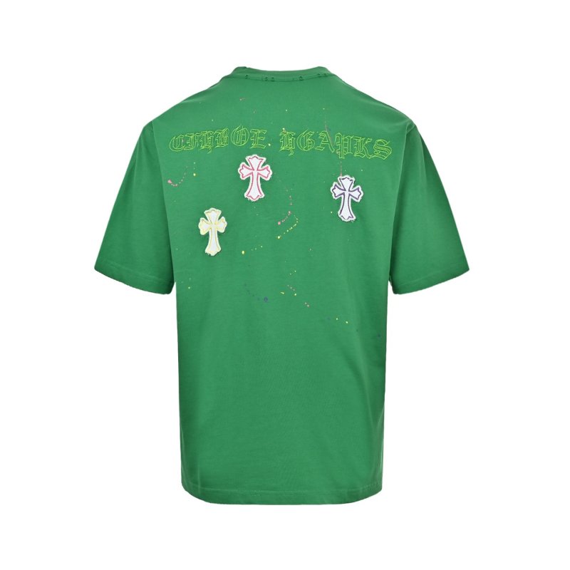 Chrome Hearts Green Cross Print Short Sleeve T-Shirt view