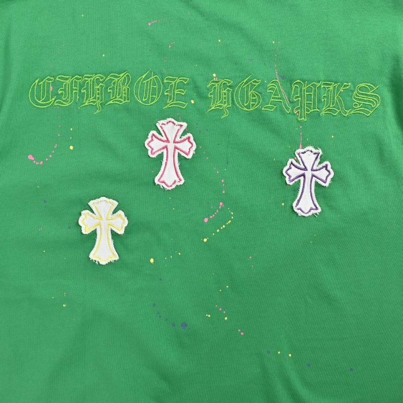 Chrome Hearts Green Cross Print Short Sleeve T-Shirt view